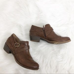Lifestride Velocity Brown Memory Foam Ankle Boot